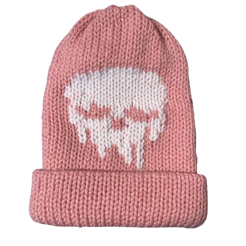 Dripping Skull Knit Beanie