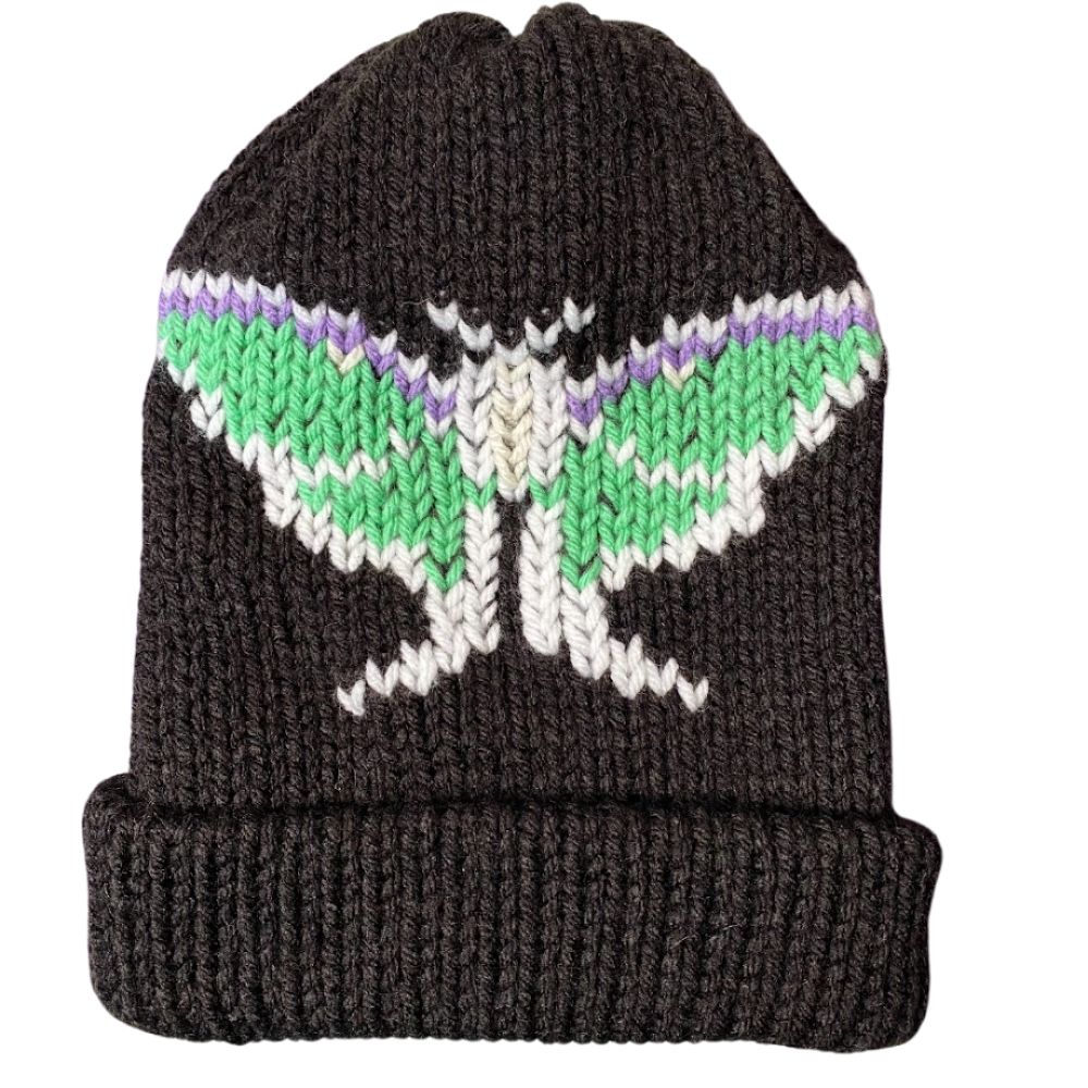 Luna Moth Knit Beanie